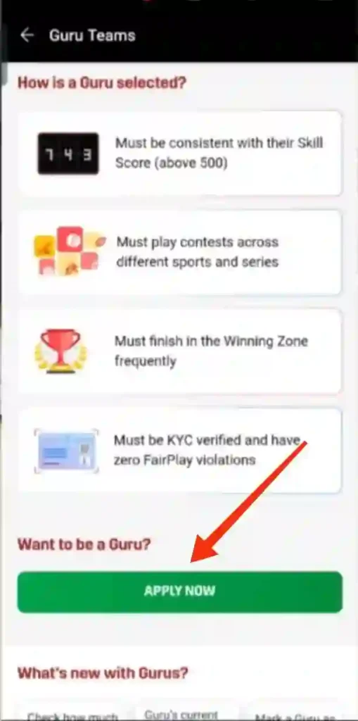 step 7 - dream11 me guru kaise bane