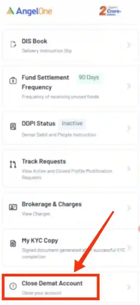 step 3 - angel one demat account close kaise kare