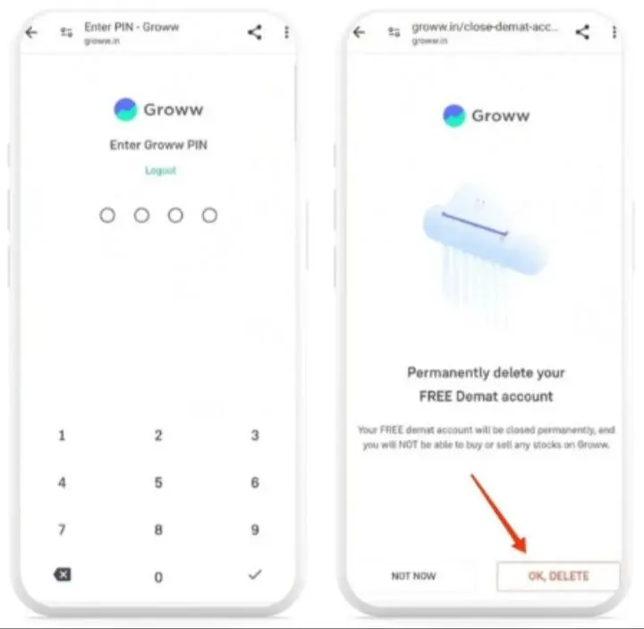 step 5 - groww demat account close kaise kare