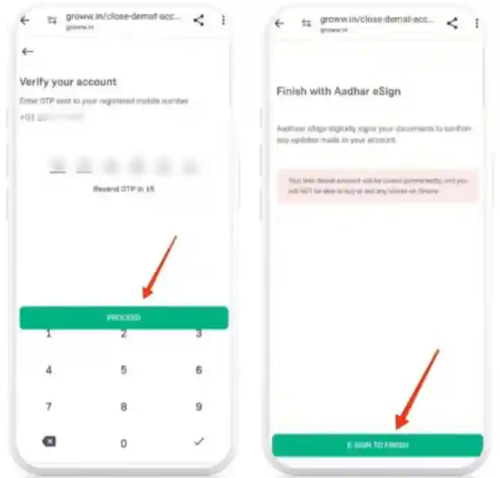 step 6 - groww demat account close kaise kare