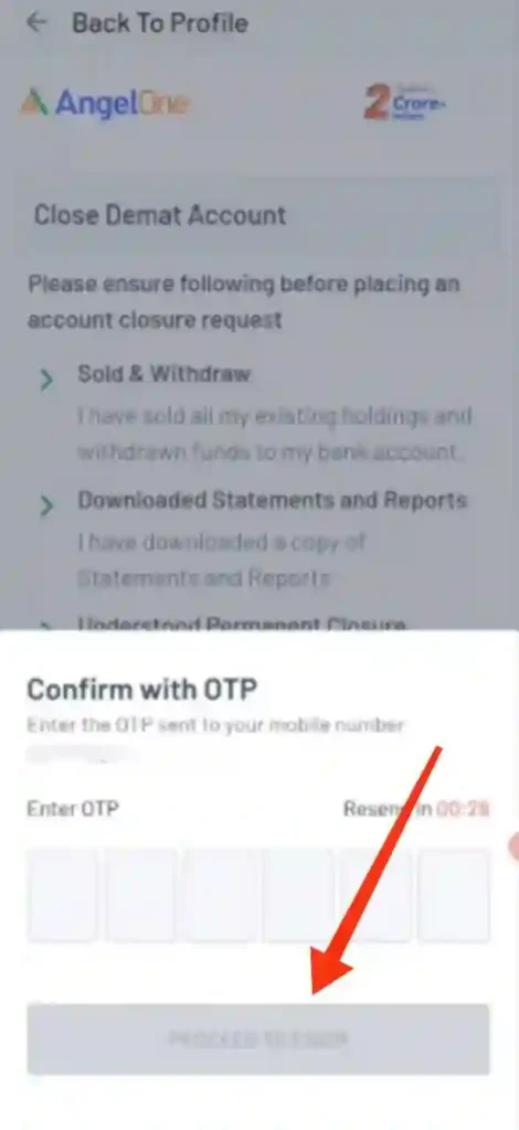 step 7 - angel one demat account close kaise kare