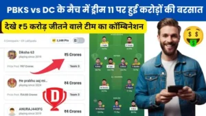 24 मई के PBKS vs DC के मैच में ड्रीम11 पर हुई करोड़ों की बरसात