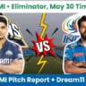 GT vs MI Eliminator Pitch Report