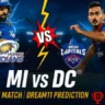 MI vs DC Dream11 Prediction