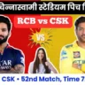 RCB vs CSK Pitch Report
