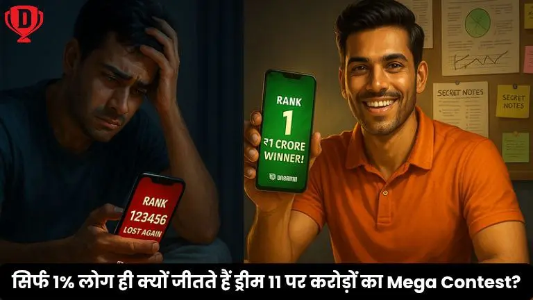 सिर्फ 1% लोग ही क्यों जीतते हैं ड्रीम11 पर करोड़ों का Mega Contest