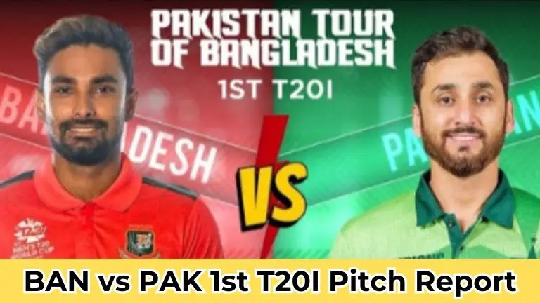 BAN vs PAK Pitch Report In Hindi