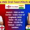 ENG vs IND 3rd Test Match Pitch Report