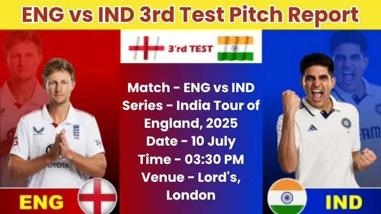 ENG vs IND 3rd Test Match Pitch Report