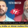 India vs West Indies 15th Match Pitch Report In Hindi