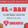 SL vs BAN 1st ODI Dream 11 Team