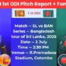 SL vs BAN 1st ODI Pitch Report