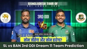 SL vs BAN 3rd ODI Dream 11 Masterplan