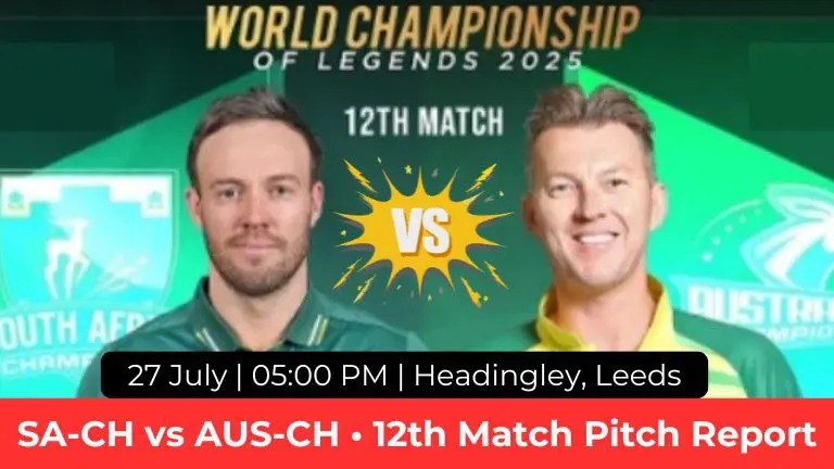 South Africa vs Australia Champions Match 12 Pitch Report