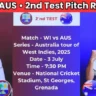 WI vs AUS 2nd Test Pitch Report