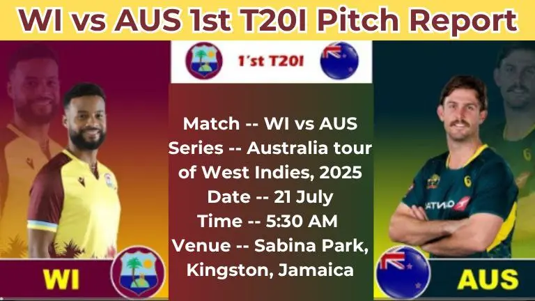 WI vs AUS T20 Pitch Report In Hindi