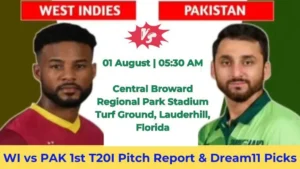 WI vs PAK 1st T20I Dream11 Team In Hindi