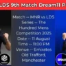 9th Match Manchester Originals vs London Spirits