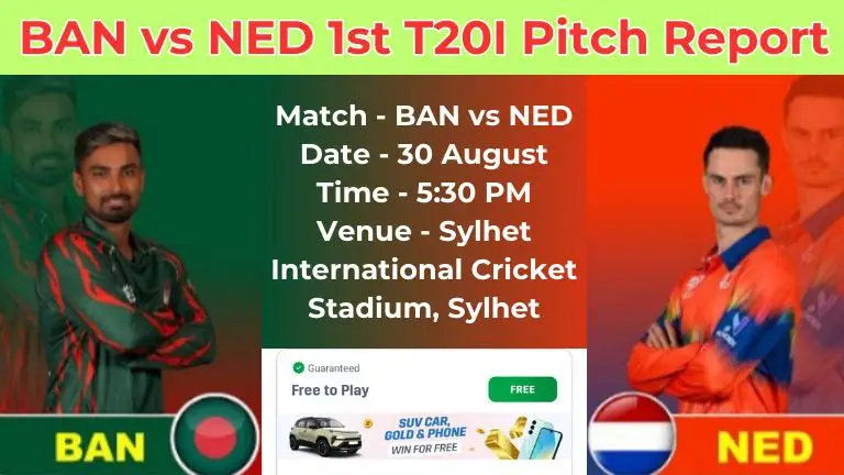 BAN vs NED 1st T20I Pitch Report