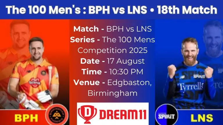 Birmingham Phoenix vs London Spirit Dream 11 Prediction In Hindi