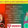 Birmingham Phoenix vs Oval Invincibles