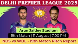 NDS vs WDL 19th Match Pitch Report