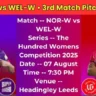 NOR-W vs WEL-W 3rd Match