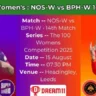 NOS-W vs BPH-W 14th Match Pitch Report