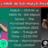 OVL-W vs MCR-W 5th Match