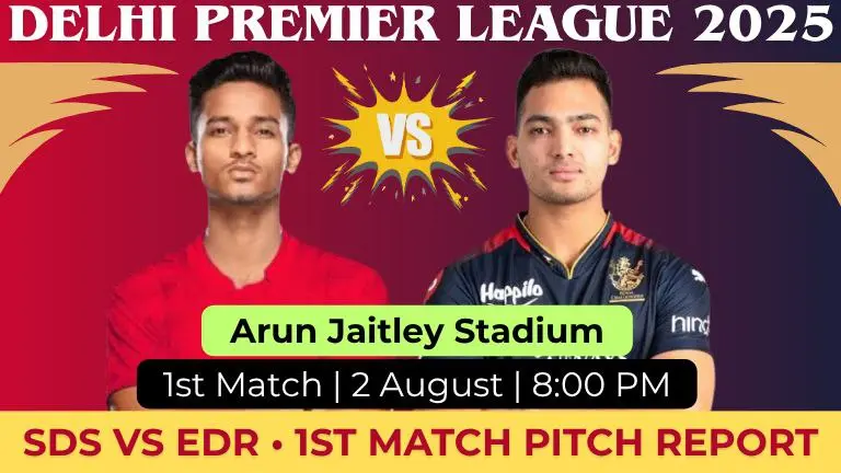 SDS vs EDR 1st Match Pitch Report In Hindi