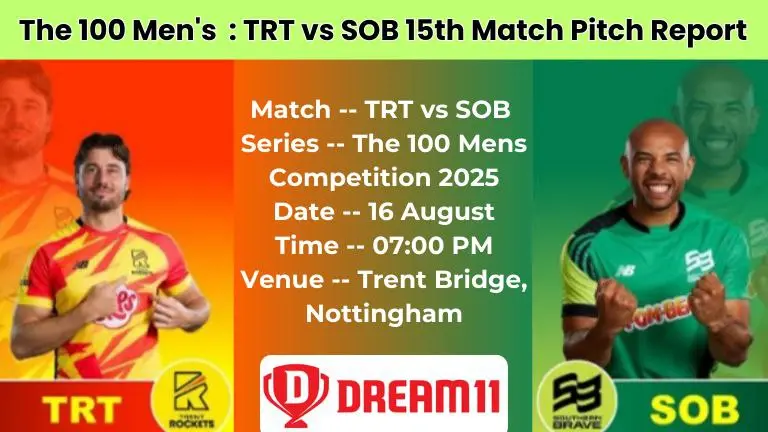 TRT vs SOB 15th Match Pitch Report