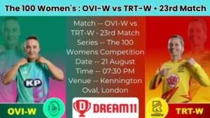 The 100 Women's OVI-W vs TRT-W 23rd Match Pitch Report