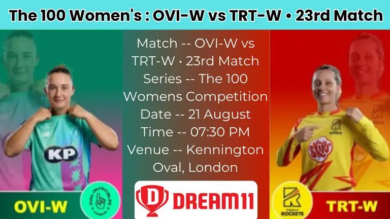 The 100 Women's OVI-W vs TRT-W 23rd Match Pitch Report