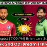 WI vs PAK 2nd ODI Dream 11 Prediction In Hindi
