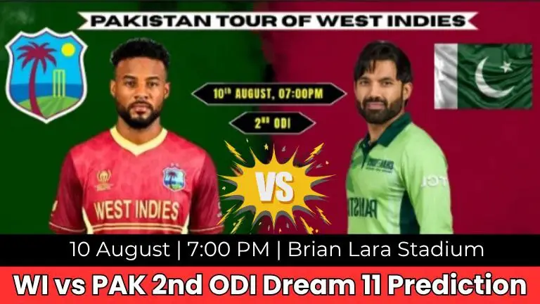 WI vs PAK 2nd ODI Dream 11 Prediction In Hindi
