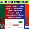BAN vs NED 3rd T20 Pitch Report