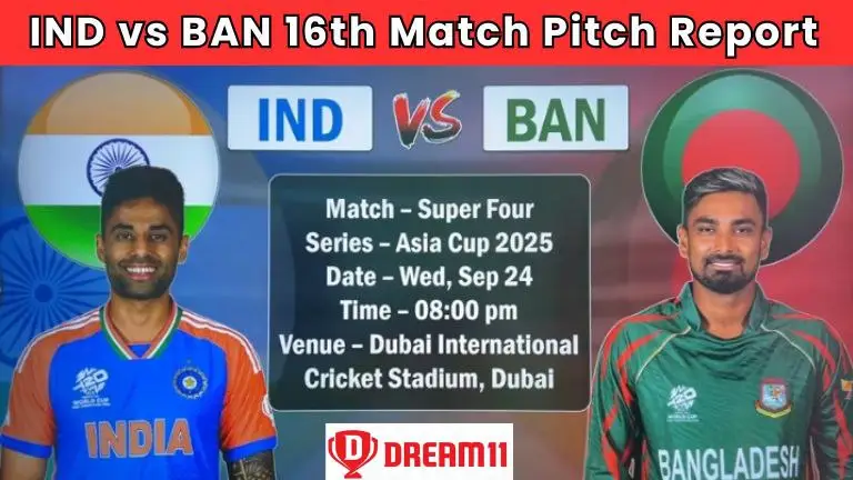 IND vs BAN 16th Match Pitch Report