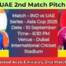 IND vs UAE 2nd Match Pitch Report In Hindi