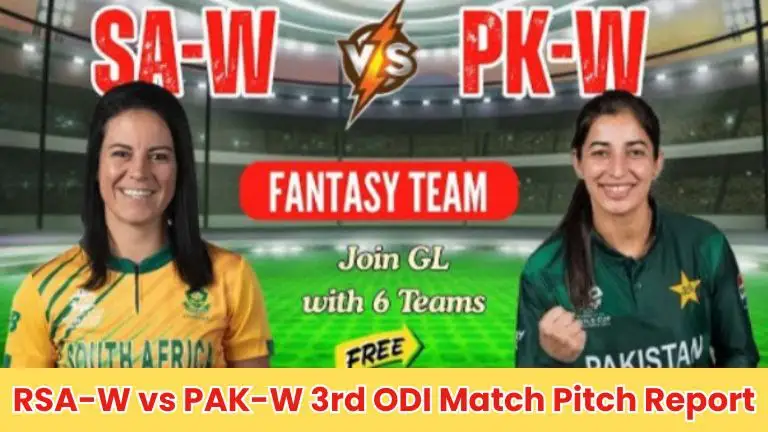 PAK-W vs RSA-W 3rd ODI Pitch Report In Hindi