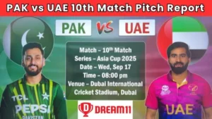 PAK vs UAE 10th Match Pitch Report In Hindi