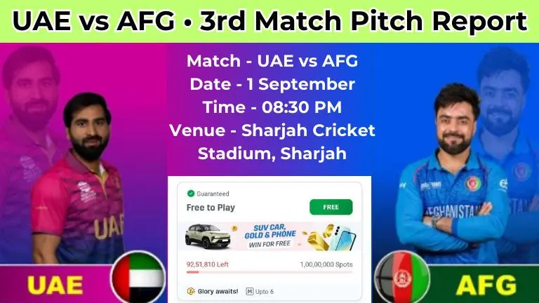 UAE vs AFG 3rd Match Pitch Report