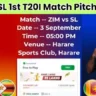 ZIM vs SL 1st T20 Pitch Report