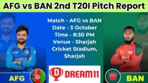 AFG vs BAN 2nd T20 Pitch Report In Hindi