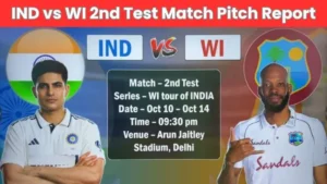 IND vs WI 2nd Test Match Pitch Report