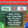 PAK vs SL 2nd ODI Dream11 Prediction In Hindi
