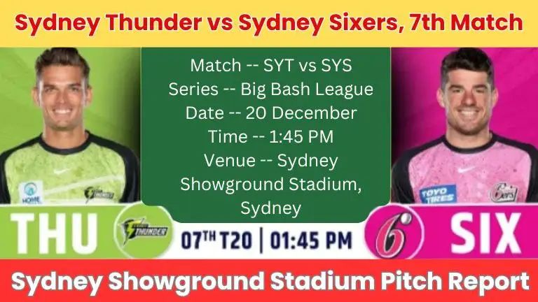 SYT vs SYS 7th Match Pitch Report In Hindi