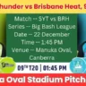 Sydney Thunder vs Brisbane Heat Pitch Report In Hindi