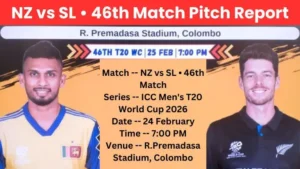 NZ vs SL 46th Pitch Report