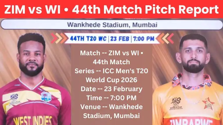 ZIM vs WI • 44th Match Dream11 Team