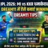 MI vs KKR • 2nd Match Dream11 Prediction In Hindi